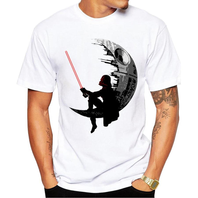 2018 New Fashion Darthworks Design Men T-shirt Short Sleeve Hipster Star Wars Tops The Darth King Printed t shirts Cool tee