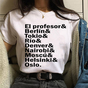 The House of Paper t shirt Money Heist women La Casa De Papel tshirt funny top tee fashion new clothes t-shirt female summer