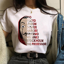Load image into Gallery viewer, The House of Paper t shirt Money Heist women La Casa De Papel tshirt funny top tee fashion new clothes t-shirt female summer