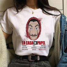 Load image into Gallery viewer, The House of Paper t shirt Money Heist women La Casa De Papel tshirt funny top tee fashion new clothes t-shirt female summer
