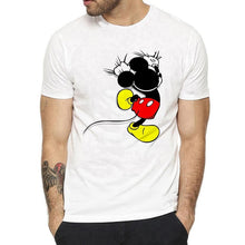 Load image into Gallery viewer, Mickey Men Aesthetic T Shirts Print Cotton Harajuku Streetwear Short Sleeve Funny Mouse T-shirt Top Tee Clothes Men Shirt