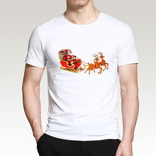 Load image into Gallery viewer, T Shirt For Men Happy New Year Reindeer White Casual Santa Claus Streetwear Fitness T-Shirts Fashion Merry Christmas Tops Tees
