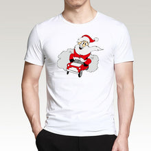 Load image into Gallery viewer, T Shirt For Men Happy New Year Reindeer White Casual Santa Claus Streetwear Fitness T-Shirts Fashion Merry Christmas Tops Tees
