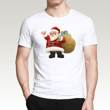 Load image into Gallery viewer, T Shirt For Men Happy New Year Reindeer White Casual Santa Claus Streetwear Fitness T-Shirts Fashion Merry Christmas Tops Tees