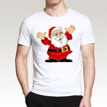 Load image into Gallery viewer, T Shirt For Men Happy New Year Reindeer White Casual Santa Claus Streetwear Fitness T-Shirts Fashion Merry Christmas Tops Tees