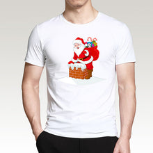 Load image into Gallery viewer, T Shirt For Men Happy New Year Reindeer White Casual Santa Claus Streetwear Fitness T-Shirts Fashion Merry Christmas Tops Tees