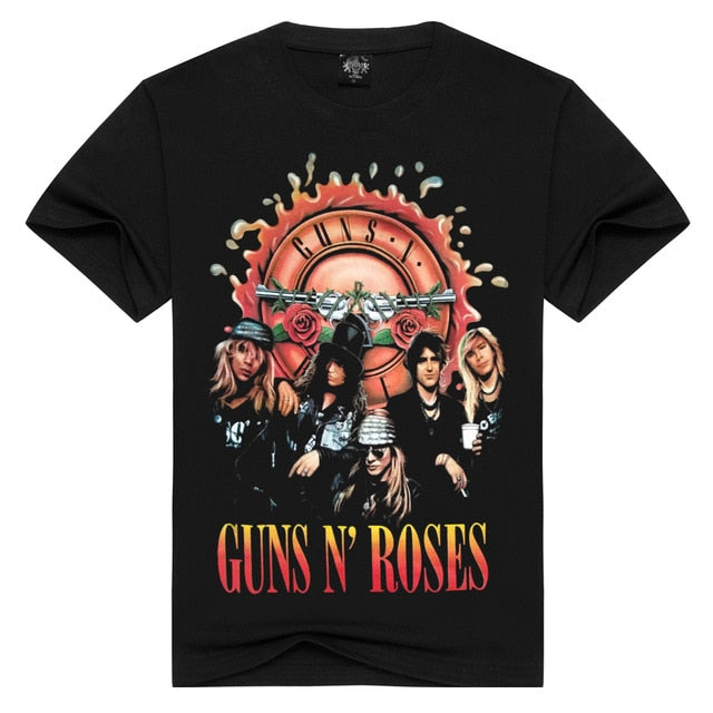 Men/Women Guns N' Roses t shirt Fashion guns n roses Tshirts Summer Tops Tees T-shirt Men loose t-shirts Plus Size